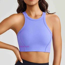 Designer Tops Sexy LUL Women Yoga Underwear 2024 Thread Bra Racerback Tank Top Integrated Quick Drying and Breathable Fitness Dress