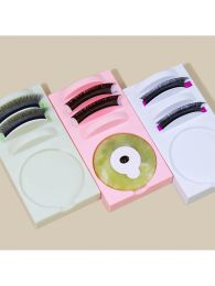 Eyelashes 1 pcs 2 in 1 Eyelash Extension Plate Tray Grafting False Lashes Holder Glue Pallet Board Stand Pad