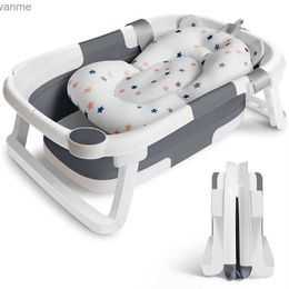 Bathing Tubs Seats Portable toddler bathroom solution with foldable baby bathtub for travel and exploring intelligence WX