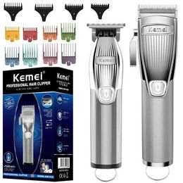 Electric Shavers Kemei i32 K32 Professional Cordless Rechargeable Men Hair Trimmer Beard Grooming Electric Hair Clipper Machine Hairdressing T240507