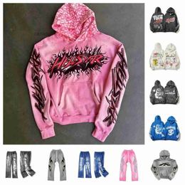 Sportsuit Men and Women Designer Hoodie Long Sleeve Pants Pullover Street Hip Hop Retro Alphabet Print High Grey Blue Red White Hoodies K0 SDWK