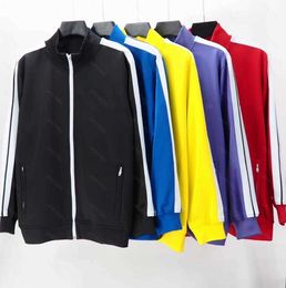 Men's Jackets Palms Casual Jackets for Men and Women with Letterstrendy Match Anything Simple Striped Running Coats 6001 Angels Wwwj3e0