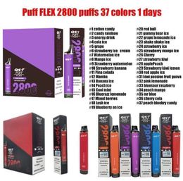 Original 100% QST Puff flex 2800 E Cigarettes 5 % send from usa warehouse 8ml 850mah ZLQ BAR 8000 16ML disposable vape Authorized 37 flavors