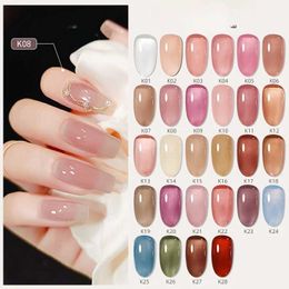 Nail Gel Icy Polish Salon 28 Colours Nude Jelly Nails Kit Long Lasting Q240507