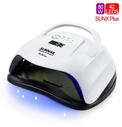 SUN X PLUS 80W Nail Dryer UV LED Nail Lamp Dual power 42LEDs for Gel Polish Curing Lamp Manicure Nail Dryer delivery3680991