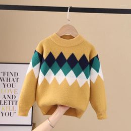 Clothing Sets Boys Sweater Wool Coat Kids Tops Knitting 2024 Luxury Spring Autumn Plus Thicken Cottons Pullover Teenagers Children's