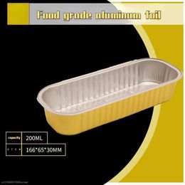 Disposable Dinnerware Gold Aluminium foil box thickening tool disposable lunch kitchen accessories Q240507