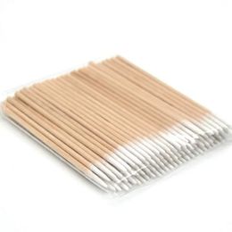 2024 NEW 100pcs Wood Cotton Swab Eyelash Extension Tools Medical Ear Care Cleaning Wood Sticks Cosmetic Cotton Swab Cotton Buds Tipfor