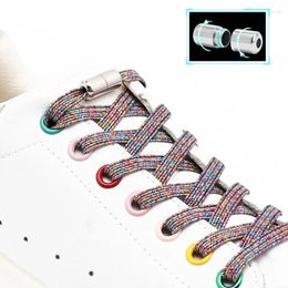 Shoe Parts Colourful Elastic Laces Sneakers No Tie Flat Shoelaces Without Ties Kids Adult Quick Lace For Shoes Rubber Bands