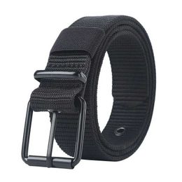 Belts New Canvas Belt Men Tactical Belts Selling Mens Outdoor Sport Simple Practical Weave Nylon Canvas Cowboy Pants Women Belt Y240507