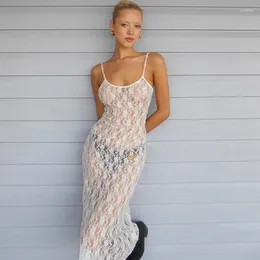 Summer Women Suit Female Clothing Beachwear 2024 Beach Coverup Dress Mesh Plum Blossom Sexy Halter Print Spandex Cover Up