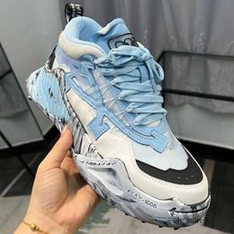 Off Brand designer Odsy 1000 sneakers with blue arrows on the side rubber leather lining nails on the sole fashionable outdoor womens casual sports shoes 296