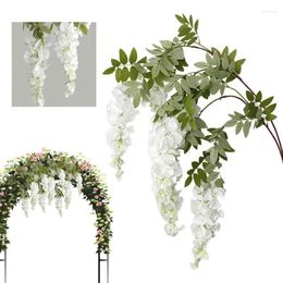 Decorative Flowers Wisterias Floating Tridented Faux Vine Garland Home Decorations For Anniversary