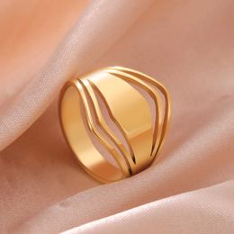 Wedding Rings Skyrim Geometric Rhombus Ring Stainless Steel Minimalist Women Rings Fashion Jewellery 2024 Valentines Day Gift for Lover