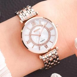 Wristwatches Fashion Diamond Ladies Quartz Watch Steel Female Wristwatch Luxury Crystal Women Bracelet Watches Top Brand Montre Femme