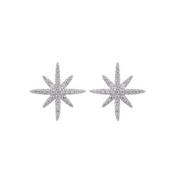 High Quality Zircon Octagonal Star Paragraph Rhinestone Earrings Fashion Jewellery Sliver Earrings GLE4920A8228505