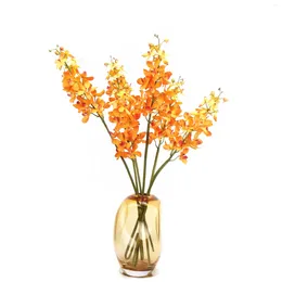 Decorative Flowers Vanda Orchid Artificial Flower For Wedding Decoration Real Touch Latex Coating India