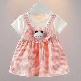 Girl's Dresses Cartoon Panta baby dress plain weave casual childrens girl clothing childrens fashion childrens dress summer princess birthday dress A1091L2405