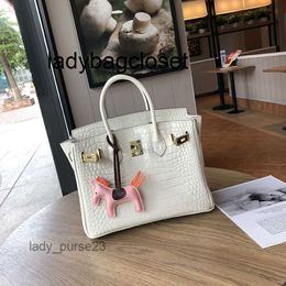 H Top Tote Messenger bir kins Quality Cowhide Shoulder Bag Lady Classic Designer Versatile Bags Crocodile One Pattern Leather Handbag Fashio K8DM