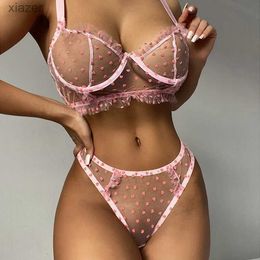 Sexy Pyjamas Womens Porn Sexy Lingerie Lace Dot Fantasias Transparent Sexy Erotic Lingerie Porno Sexy Come Baby Doll Plus Size Sex Dress WX