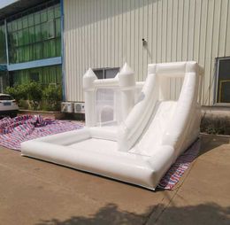 Outdoor Rental Inflatable White Bounce House Bouncer castles Wedding Bouncy jumping Castle jumper With Slide ball pit For Kids