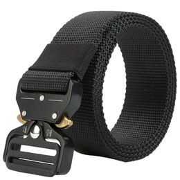 UACTICAL Nylon Belt Men SWAT Combat Molle Belts Army Metal Buckle Equipment Survival Belts Jeans Waist Strap 125 135cm 269t