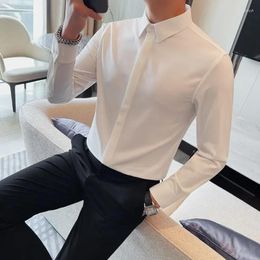 Men's Casual Shirts High Quality Autumn Winter Long Sleeve Social For Men Clothing Business Formal Wear Slim Fit Office Blouses