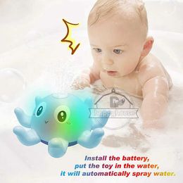 ZHWH Bath Toys Baby Bath Toys Spray Water Shower Swim Pool Bathing Toys for Kids Electric Whale Bath Ball with Light Music LED Light Baby Toys d240507