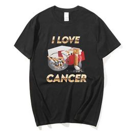 Men's T-Shirts I like cancer meme T-shirts mens fashionable retro summer T-shirts 100% pure cotton casual ultra-fine short sleeved T-shirts topsL2405L2405