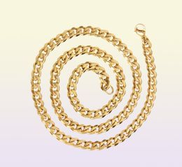 Pendant Necklaces Pendants Jewellery Wholale Hip Hop Womens Men Necklac Cadenas Cubanas 18K Gold Plated Thick Cuban Link Chain Stain5449266