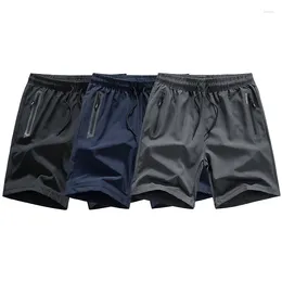 Men's Shorts Summer Casual Beach Pants Versatile Solid Color Drawstring With Pockets Cool Comfortable Breathable Sports