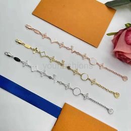 2023 Bracelet gold bracelet womens cufflinks Designer Letter Jewelry diamond 18K gold Plated Charm Bracelet Lover giftAntiallergy and nonfading4