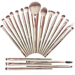 Makeup Brushes Hot selling multi-color 20 professional eye makeup brushes rose gold beauty tool Q240507