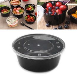 Disposable Dinnerware 10 disposable plastic lunch soup bowls food containers storage box with lid Bandeja Plastic Para Comidas Desechable Q2405071