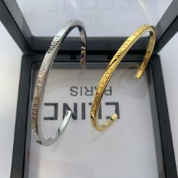Luxury Bangle Designer Alphabet Open Bracelet Fashion Letters Bracelets Jewellery With Gift Box Package Leather Bag