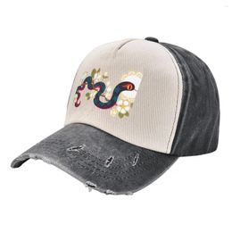 Ball Caps Snake And Flowers 2 Baseball Cap Big Size Hat Trucker Western Wild Sun Hats For Women Men's