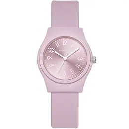Wristwatches Silicone Quartz Watch For Women Men Ultra Soft Strap Solid Color Wrist Time And Schedule Organize