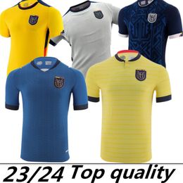 Ecuador 2023 World Cup soccer jersey home ywllow away biue Pervis Estupinan 2024 Gonzalo Plata NICHAEL Estrada football shirts thailand 280n