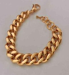 Stainls Steel 12MM Wide Women Simple Layering Necklace Heavy Thick Gold Chunky Large Cuban Curb Link Chain Necklace2971001