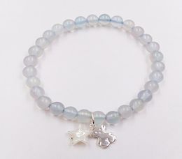 charms cute Bear jewelry dijes para pulseras Iolite 925 Sterling silver boho christmas bracelet for women 175CM bangles chain bea7016643