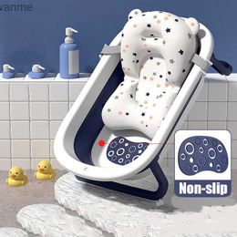 Bathing Tubs Seats Folding non slip baby bathtub portable newborn baby and childrens bathtub childrens bathtub 0-6 Y WX