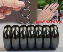 Hematite Rings Magnetic Black Stone Band for Men Women0129926647