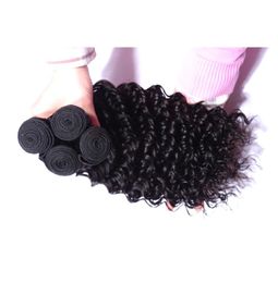 Brazilian Virgin Human Hair 3 Bundles 3040inch Long Inch Deep wave Kinky curly Hair Extensions Double Wefts 95100gpiece Bundles5185065