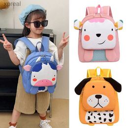 Backpacks Cartoon Kindergarten Childrens Backpack Animal Childrens School Backpack Boys and Girls Korean Baby Backpack 2-6Y WX