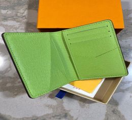 POCKET ORGANIZER Taurillon small leather goods card holders embossed flower letter Cowhideleather men wallets money purse7401113