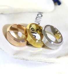 fashion jewelry Mens Rings Silver Gold Band Ring Stainless Steel Matrerial Wide Side four leaf flowers pattern for couple good qua9593693