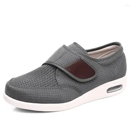 Casual Shoes 2024 Air Cushion Wide Feet Swollen Thumb Eversion Adjusting Soft Comfortable Diabetic Walking