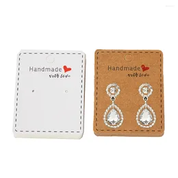 Jewellery Pouches 50pcs 6.5x5cm Earrings Display Cards Stand For Ear Stud Trinkets Gifts Cardboard Packaging Supplies Small Businesses