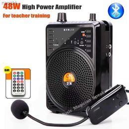 Portable Speakers Cell Phone Speakers 48W Wired 2.4G Wireless Voice Amplifier Portable Teaching Guide Promotion U-Disk Amplifier Microphone Bluetooth Speaker WX