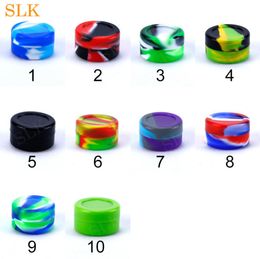 Round Silicone Non Stick Concentrate Containers Jar Mixed Colors Lot Silicone Jars Dab For Concentrate Oil Wax 5ML6970003